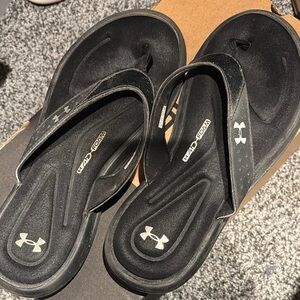 Under Armour Black Sandals with Logo